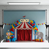 Lofaris Clown Elephant Circo Circus Cake Smash Photo Backdrop